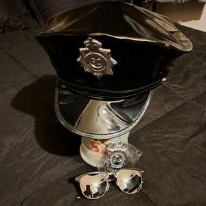 Halloween Sale! - Police Hat-Badge-Glasses